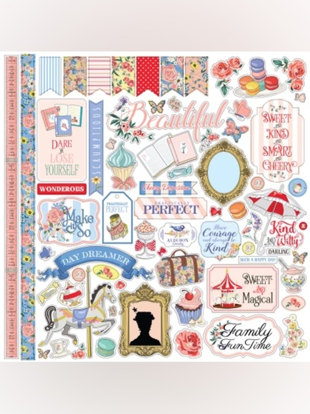 Echo Park Practically Perfect Mary Poppins Sticker Sheet Bundle🌸🧳